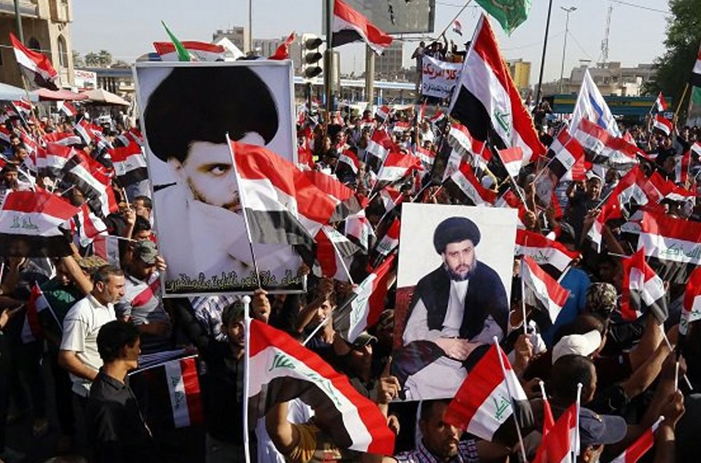 Shia Iraqis protest against US interference 