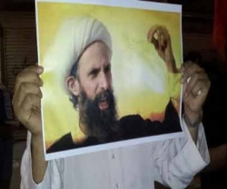 سعودی عرب میں شیخ باقر نمر کی رہائي کے حق میں مظاہرہ