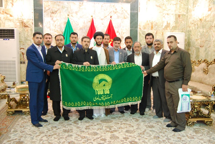 Imam Ridha Banner Exchanged with Imam Hussein Banner 