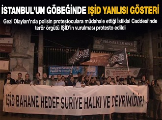 İstanbul'un göbeğinde IŞİD yanlısı gösteri! / Foto