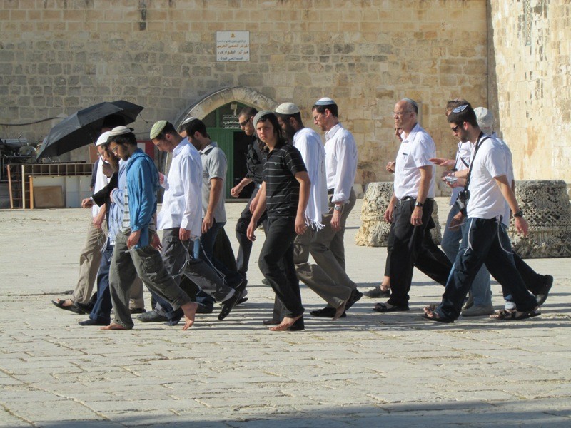 اقتحام باحات المسجد الأقصى وإصابة عشرات المصلين الفلسطينيين 