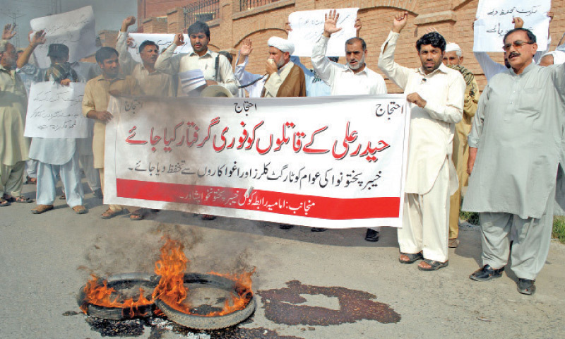 Pakistani Protesters ask govt to curb targeted killings, extortion