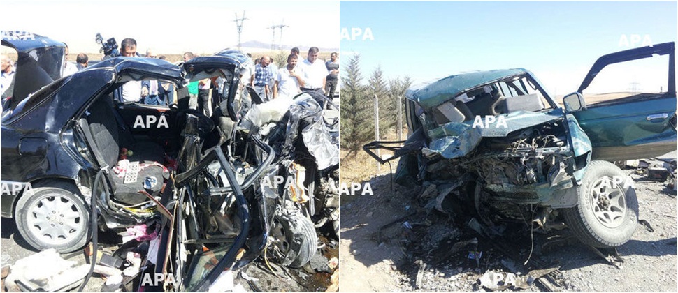 Шамахы-Јевлах автомобил jолунда баш верән jол гәзасында өләнләрин саjы 9-а чатыб