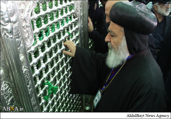 Photo: The Syriac Orthodox bishop of Mount Lebanon and Tripoli George Saliba visited the holy shrine of Hadrat Masoumeh 
