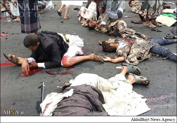 یمن میں دہشت گردوں کے خودکش حملے میں 32 افراد جاں بحق + تصویر(+18)