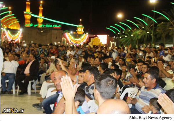 بالصور / إحياء ذكرى عيد الغدير الأغر في منطقة ما بين الحرمين الشريفين بمدينة كربلاء المقدسة