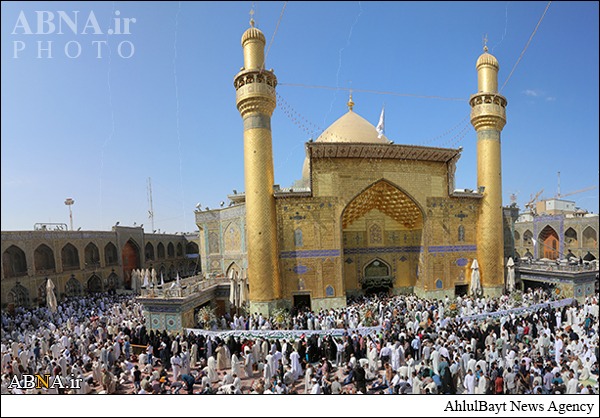 بالصور / مئات الآلاف من الزوار يحيون ذكرى عيد الغدير الأغر عند مرقد الإمام علي (ع) بالنجف الأشرف