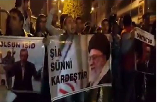 Erdoğan Halkalı’da protesto edildi: Allahu Ekber Hamaney Rehber / video