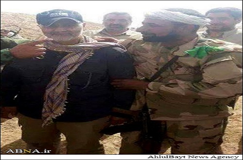 General Kasım Süleymani Irak’ta İmam Ali (a.s) tabur komutanıyla birlikte / Foto