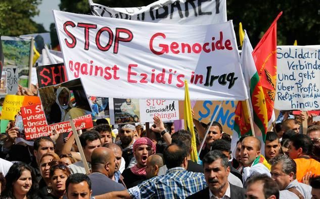 مظاهرة للإيزيديين فى ألمانيا ضد تنظيم "داعش"