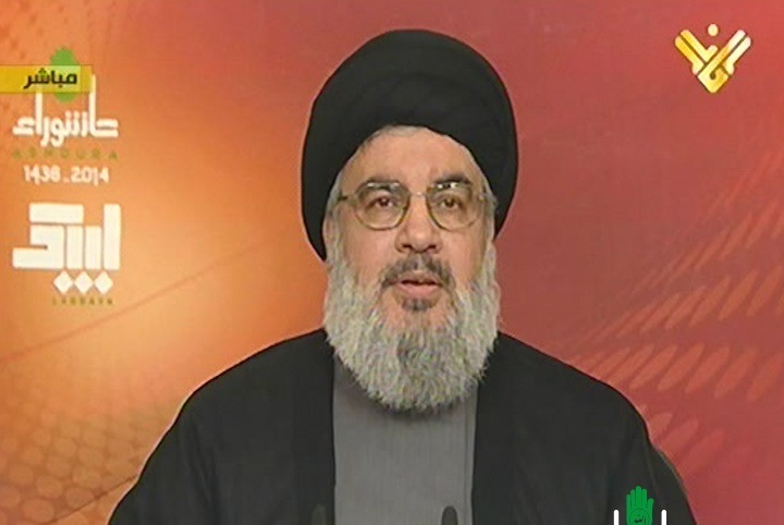 Seyyed Nasrallah spricht am Abend des 5. Moharrams