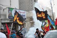 بحرین میں حسینی عزاداروں پو آل خلیفہ کی سیکیورٹی فورسیز کا حملہ