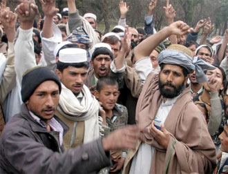 افغانستان میں کوبانی کی حمایت اور داعش کے خلاف مظاہرے