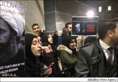 Londra’da Ayetullah Nemr’in idam kararına protesto / Video