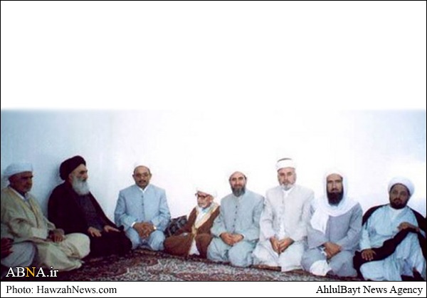 Ayetullah Sistani Ehlisünnet uleması ile birlikte / Foto