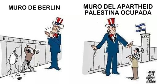 Hipocresía de EEUU hacia los Muros de Berlín y del Apartheid en Palestina