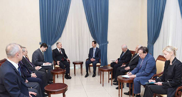 Al-Assad reçoit une délégation parlementaire russe