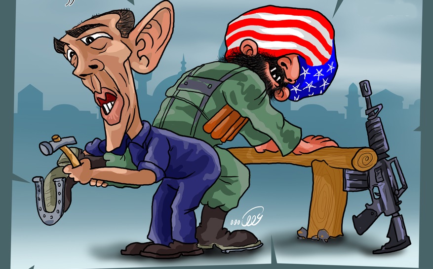 Amerika, IŞİD, Nusra, İslami Cephe ve ÖSO'nun Sahibi / Karikatür