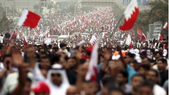 Bahrainis protestieren gegen Ausbau englischer Militärbasis