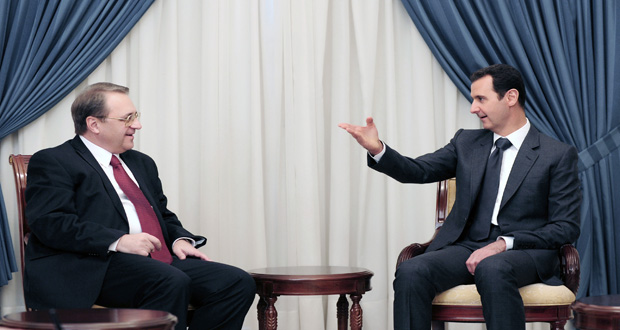 Le président al-Assad reçoit un message verbal de son homologue russe sur les relations bilatérales et la coopération entre les 