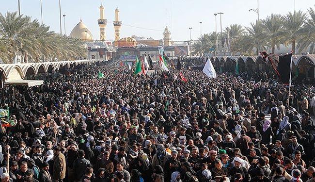 Pilgrims from 60 Countries Mourn on Arbaeen in Karbala 