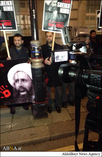 England: Pro-Sheikh al-Nimr Protesters gather outside Saudi London embassy / Pics