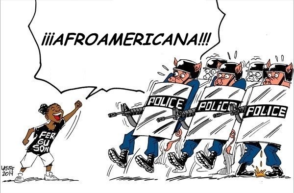 Cerdos Racistas de la Policía Estadounidense Tiemblan Enfrentados ante Marchas de Orgullo Afroamericano 