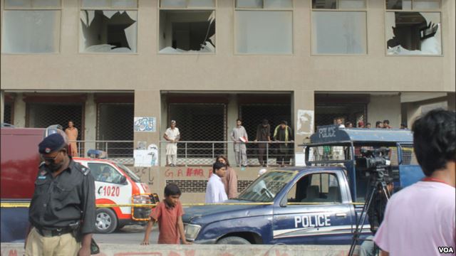کراچی؛ اسکول کے باہر دستی بم دھماکہ