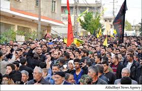 حضرت رقیہ(س) کے شہید لبنانی زائروں کا تشییع جنازہ