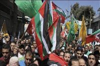 غزہ میں اقوام متحدہ کے دفتر کے سامنے فلسطینیوں کا مظاہرہ