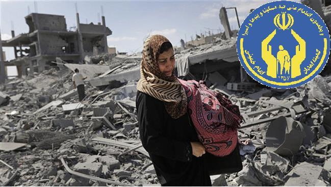 Imam Khomeini Relief Foundation Distributes Food Among Homeless Palestinian Families