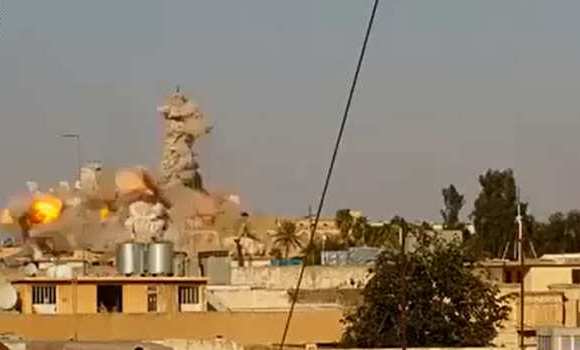 تفجير مسجد على يد داعش بعد رفض الأهالي تحويله الى مركز للتدريب في الموصل
