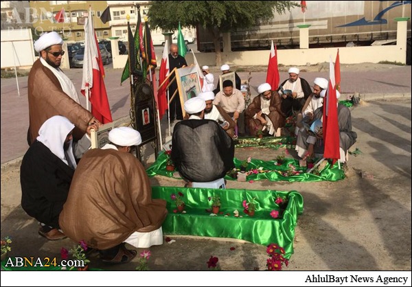تصویری رپورٹ/ بحرینی علماء کی شہدا کی قبروں پر حاضری