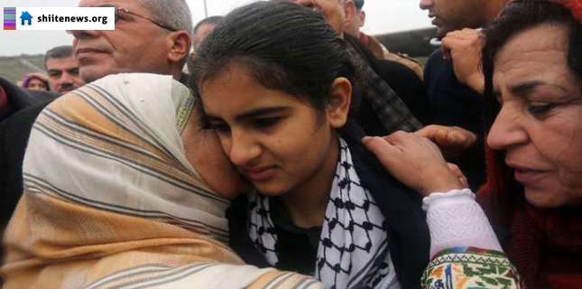 چودہ سالہ فلسطینی طالبہ چھ ہفتوں بعد اسرائیلی قید سے رہا