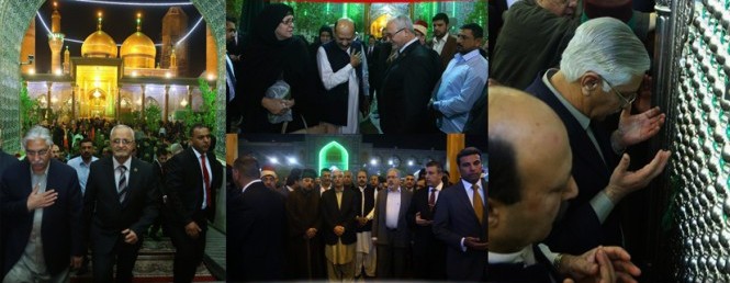 پاکستانی سینیٹرز کے وفد کی کاظمین مقدس میں حاضری