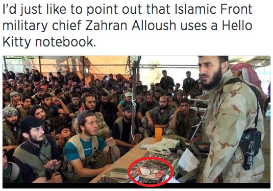 Photo: ISIS militants use a Hello Kitty notebook