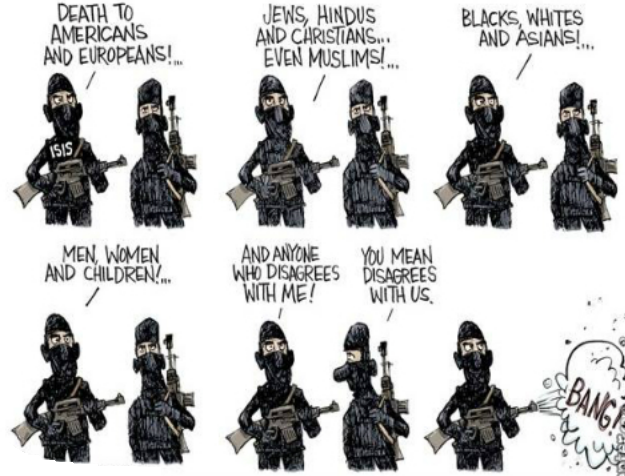 Cartoon: Motto of ISIS: Kill Everyone