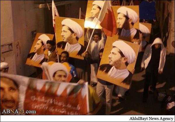 الشعب البحريني مايزال متمسك برمزه الوطني الشيخ علي سلمان ويطالب بالافراج عنه 