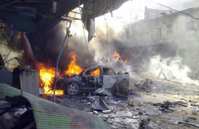 انفجار في منطقة يقطنها شيعة بمحافظة أدلب