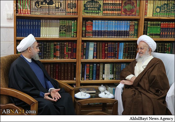 قم میں مراجع عظام سے ڈاکٹر روحانی کی ملاقاتیں + تصاویر