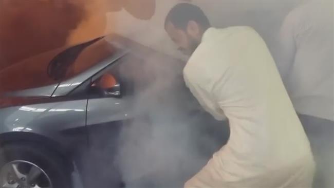 Men Rush to Save Infant after Bahrainis Tear-Gassed