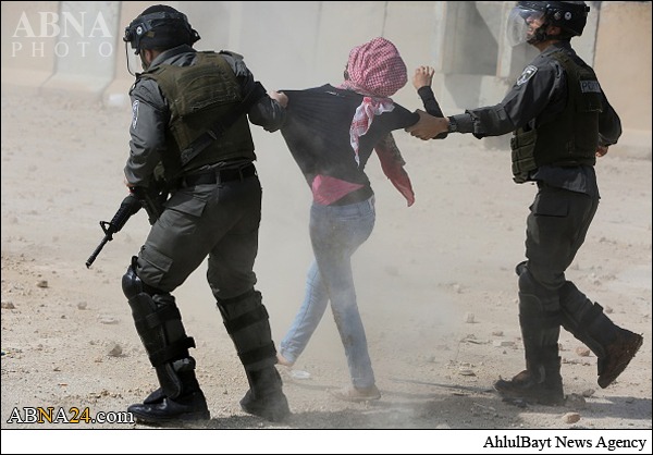 تصویری رپورٹ/ صیہونی فوجیوں کے ہاتھوں فلسطینی لڑکی گرفتار