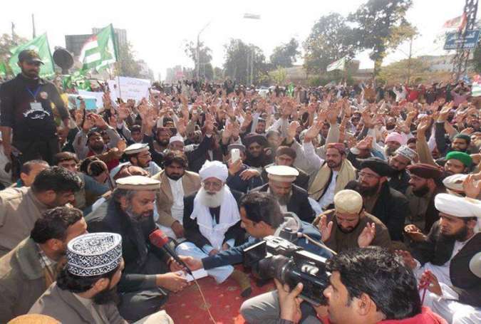 سنی اتحاد کونسل کا احتجاجی دھرنا
