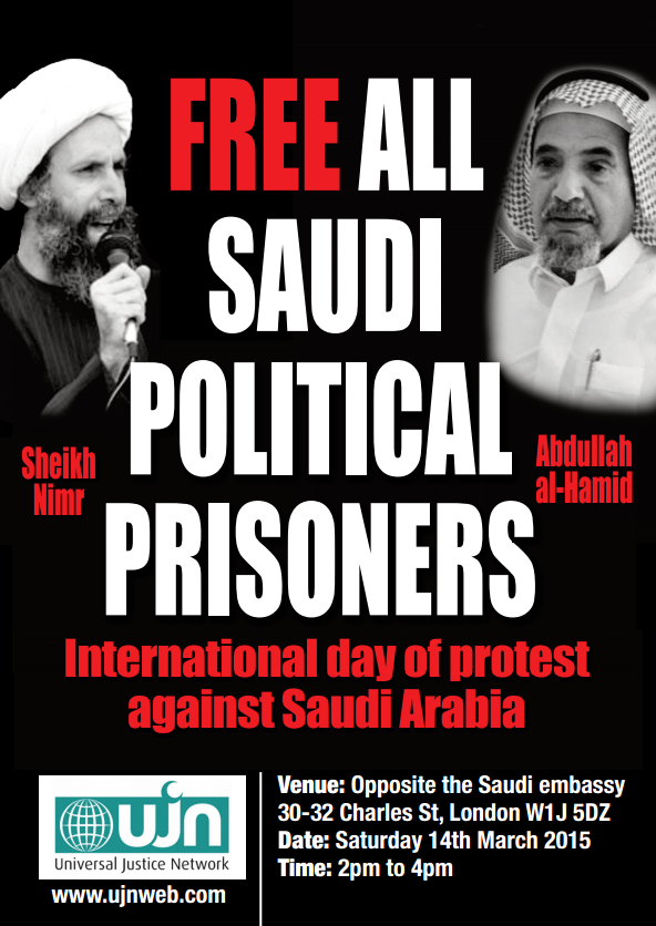 London protesters demand release of jailed Saudi prisoners including Sheikh al-Nimr / Pics