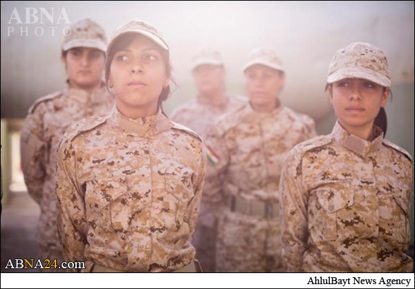 صور/ المرأة الکردية تقاتل داعش لاجل کرامة کل نساء دنّسها التنظیم