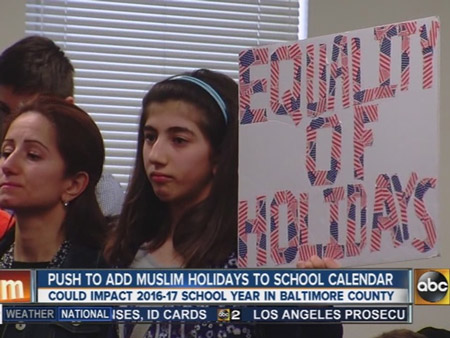 Baltimore Muslims Fight for Holidays