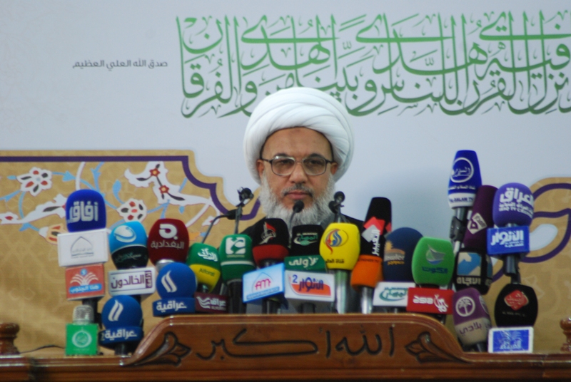 المرجع السيستاني يجدد دعوته للاطراف المشاركة في مقاتلة الارهابيين للتوحد تحت راية العراق