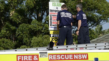 Hassplakate gegen australische Islamschule