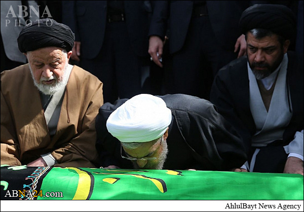 ڈاکٹر حسن روحانی کی والدہ کی تدفین ہو گئی+تصاویر