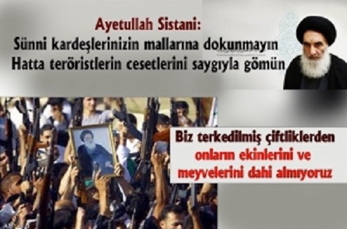 Ayetullah Sistani: Sünni kardeşlerinizi koruyun, IŞİD cesetlerini gömün!